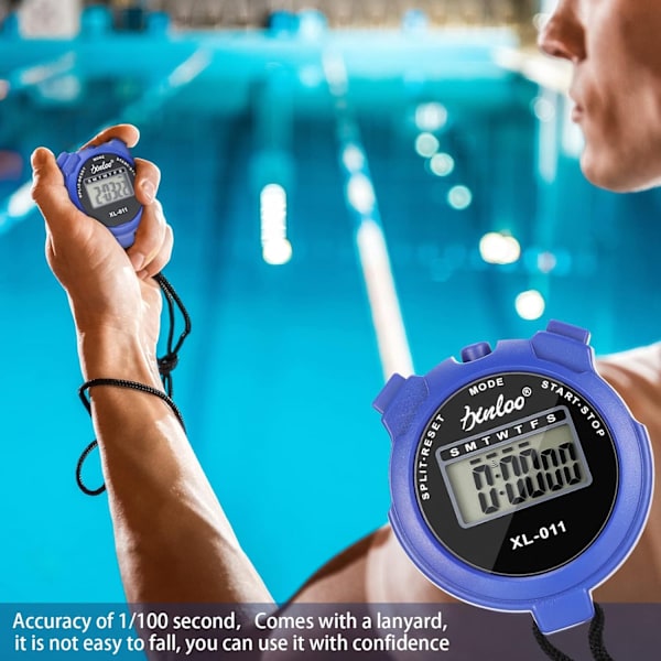 Stoppur Timer Sportdomare Digital Watch Bärbar Vattentät