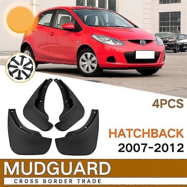 Stænklapper Sæt Kompatibelt med Mazda 2 Hatchback Model 2007-2012 Skærmbeskyttere Inkluderet-Perfekt