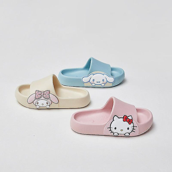 Kawaii Sanrio Tofflor Tecknad Hellokitty Cinnamoroll Mymelody Sommarbarnhem Halkfri tvättsandaler Barnpresent - Perfet Cinnamoroll-A 33-34
