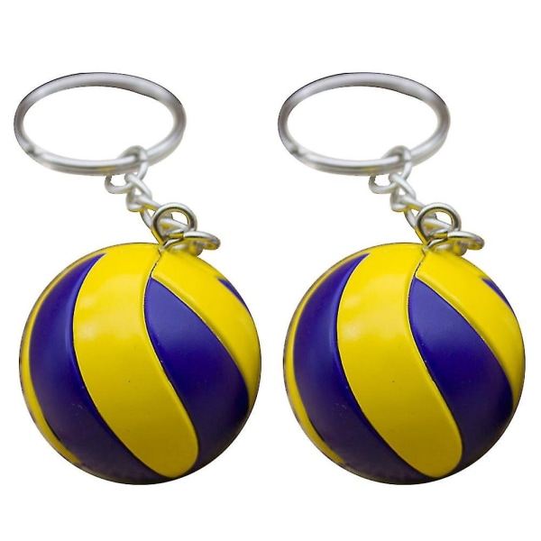2stk Creative Sports Nøkkelringer Volleyball Nøkkelringer Baller Game Fan Anheng - Perfet