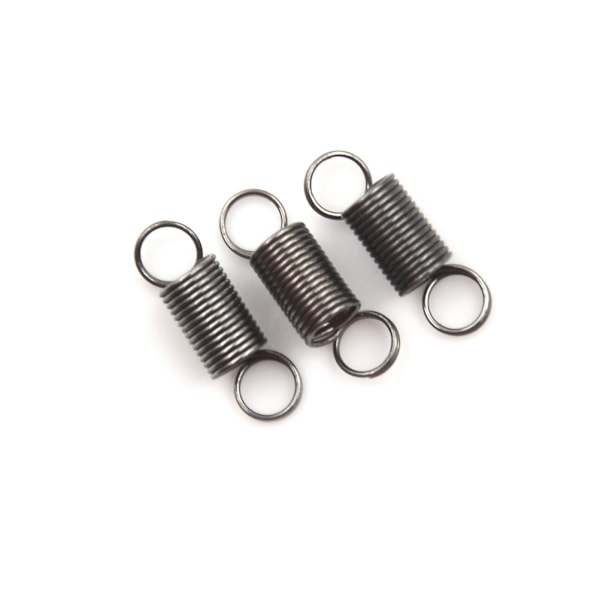 50 stk 15 mm rustfrit stål lille trækfjeder med krog til T Black- Perfet Black one size