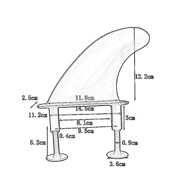 3 st/set Mjuka Surf Fenor Vatten Fenor med Utbytes Skruvar för Surfbräda Softboard Vattenvåg Fenor Surfbräda-Perfekt