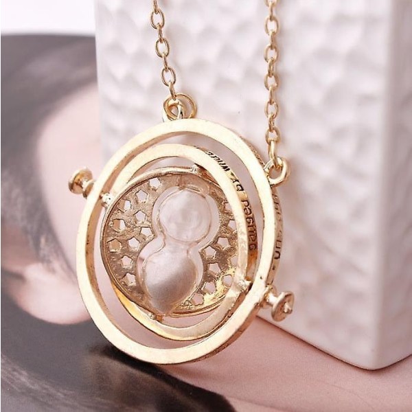 harry Potter Time Turner halskæde Hermiones hvide sand forgyldt