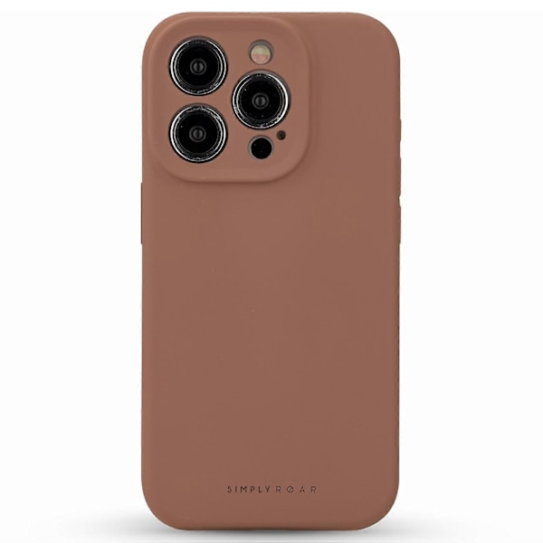 SIMPLY ROAR Kompatibelt med iPhone 15 Pro Flytande Silikon Skal Kompatibelt med MagSafe Mobiltelefonskydd - Brow-Perfet Brown