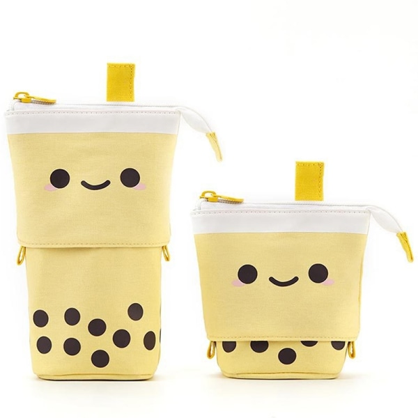 Pysyvä case ja teleskooppikynäteline Kawaii-paperitarvikkeet - Perfet Yellow