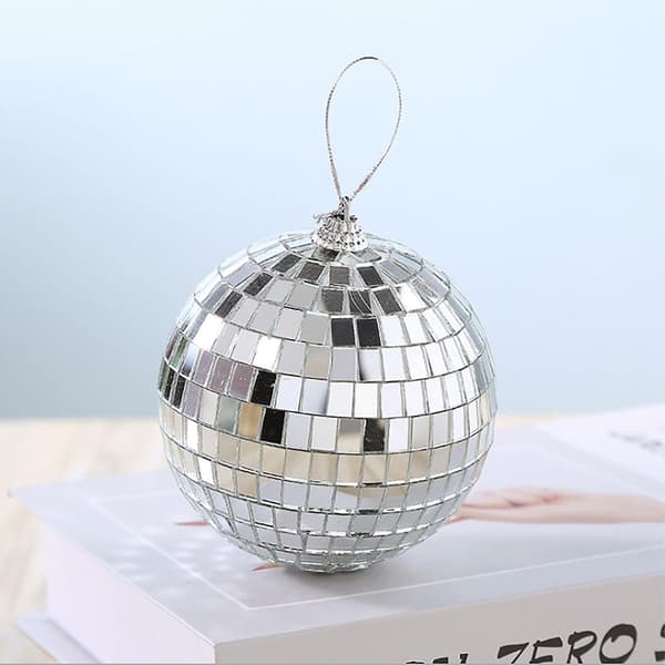 Mini discokule festdekorasjon sølv mini plastdekorasjon liten discokule sølv - Perfet Silver 4CM