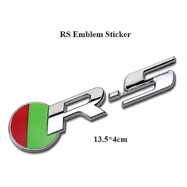 3D Metalliautotarra Jaguarin auton etusäleikköön ja takaluukkuun, R Sport -embleemi RS S 25t 35t AWD -merkki, XE F PACE -tarvikkeet - Perfet RS