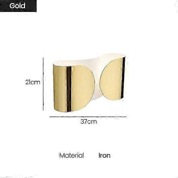 Flos Foglio LED Væglampe Moderne Sconce Væglampe Indendørs Indretning til Soveværelse Seng Sort Guld Hvid Metal Væglampe - Perfekt Gold warm white