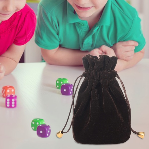 Mini-terningasker Ammet Snørepose Terningasker Med Snøre Velour Terningopbevaringsposer Smykker Opbevaringsposer S