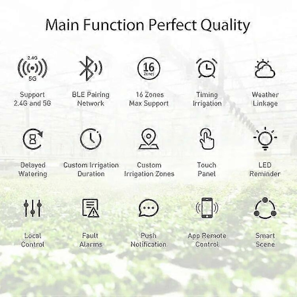 Fremragende 16 Zone Wifi Smart Vandingscontroller Havevandspreder Controller Timing Kontrol Af Vanding Blomster Vandventil Controller-Perfet 16 Way EU