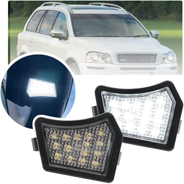 2 kpl Led-taustapeilin lätävalo taustapeilin tervetulokutsuvalot Volvo V40 XC90 S40 V50 C30 C70 S60 V60 S80 V70 XC70 Jaguar XF XE