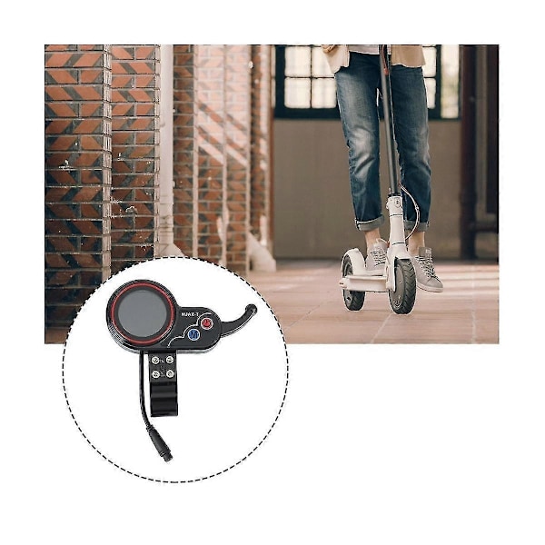 Njax-t El-Scooter Instrumentbräda Mätare 36v 48v Justerbar + Knapp 6-polig för El-Scooter - Perfekt