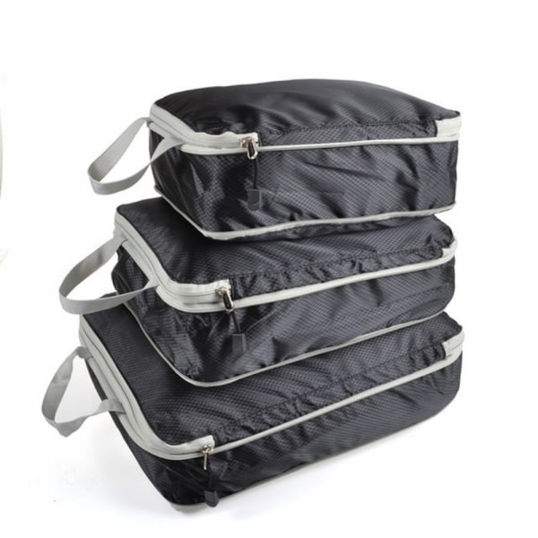 komprimerbara packningskuber Vikbar vattentät resväska - Perfet Black