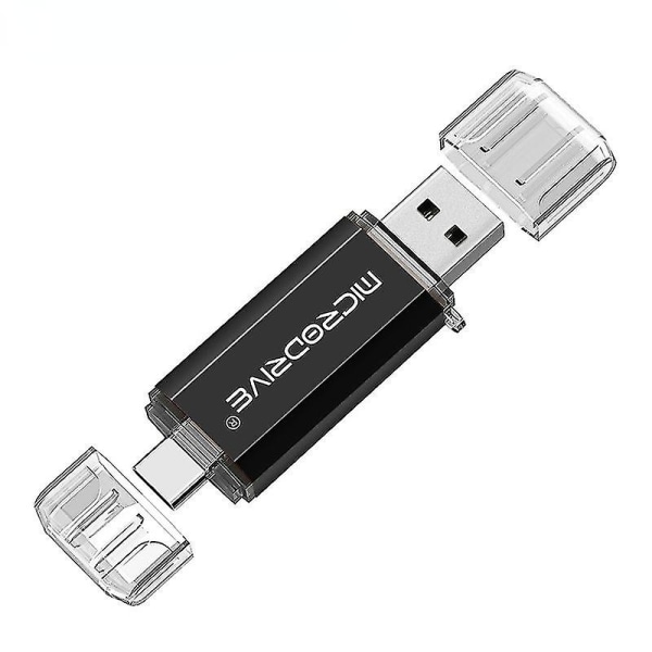 Black 16gb-u Disk Mobiltelefon Dator Dual Use Rotary USB High Speed ​​Type-c Bil USB - Perfet
