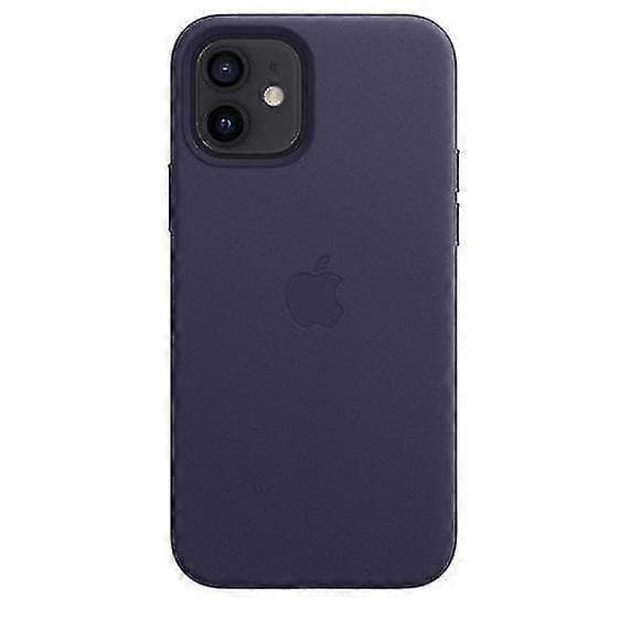 Läderfodral Kompatibelt med Iphone 12/12 Pro Läderfodral med Magsafe-Perfekt Deep Violet