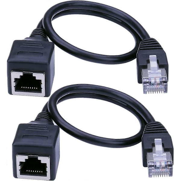 Ethernet-forlenger Rj45 hann til hun skrue nettverksforlengelseskabel 30 cm 2 stk (santanxing)-Perfet 1M