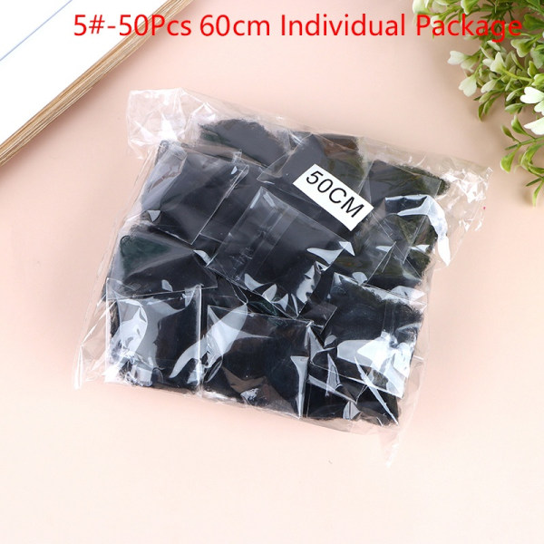 50st Hårnät Svart Elastiskt Bunt Hår Osynligt Hårnät Mesh - Perfet 5#-50Pcs