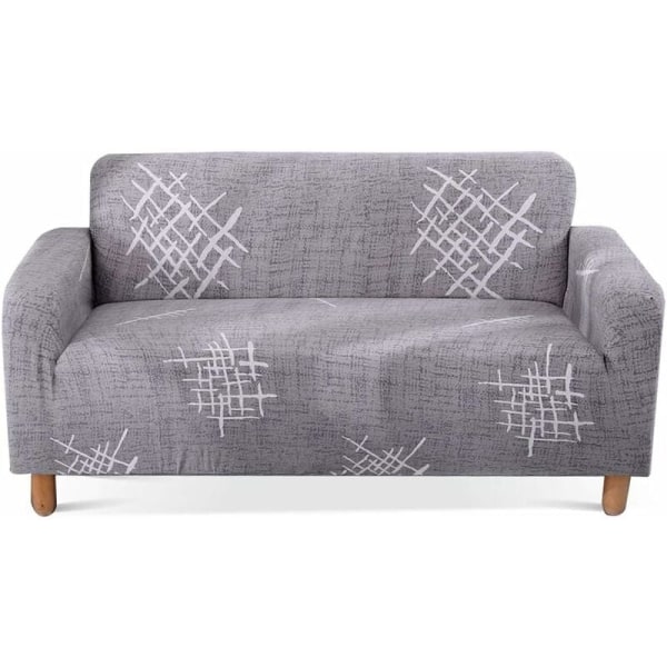 Strækbetræk Universal elastisk betræk Monteret sofabetræk (mørkegrå, 2-personers) - Perfet