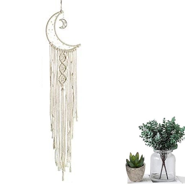 Drømmefanger, håndlaget macrame vevd veggteppe, bohem - Perfet
