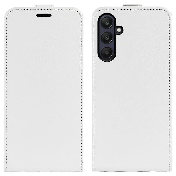 Kompatibel med R64 Tekstur Vertikal Flip Læder Telefon Cover - Perfekt White For Samsung Galaxy A26 5G