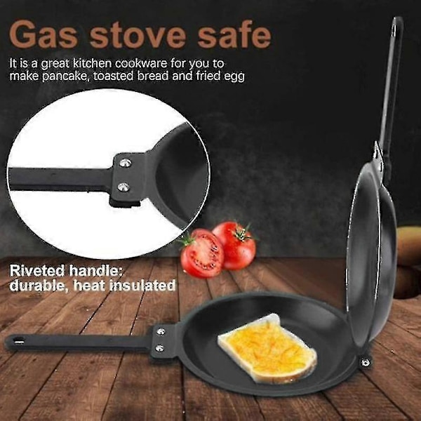 Dobbeltsidig Stegepande Non-stick Keramisk Vendbar Stegepande Pandekage Maker Husholdning Køkken-Perfet