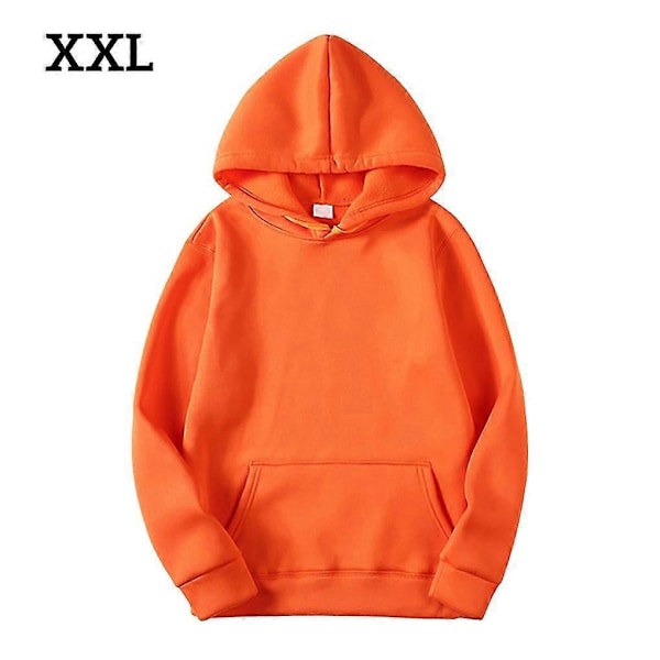 Unisex Bomuldstrøje med Snørehætte - Perfekt Orange XXL