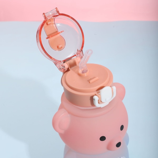 800 ml vandkop Straw Cup-Barn Portable Cup gradientbjørn