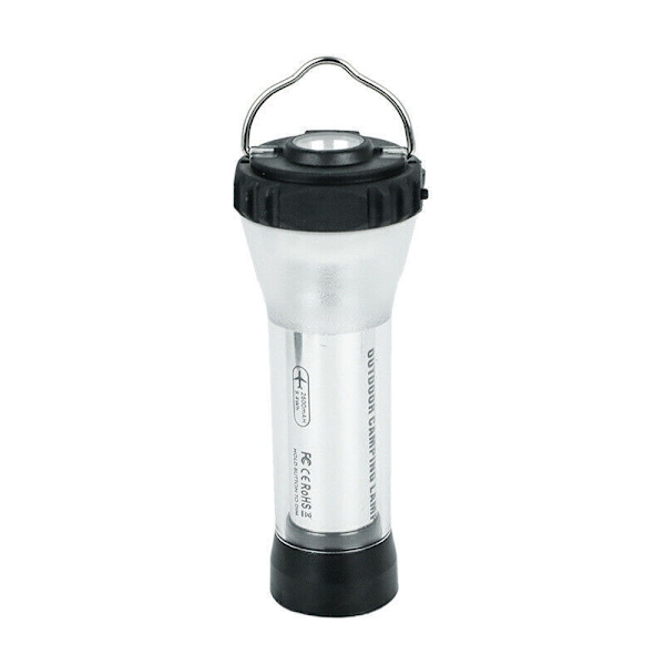 LED camping lanterne telt lys bærbar nødlampe udendørs flash lys-perfet Svart