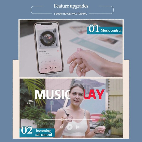 til Scrolling Ring Foto Klikker Fjernbetjening Kamera Kontrol Pause Like Skærmlås Trending Tiktok Vare Kompatibel med IPhone IPad IOS android-Perfet