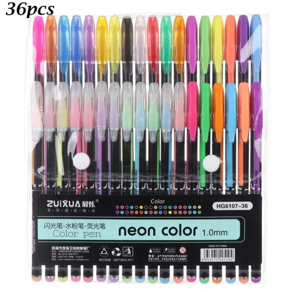 12/16/18/24/36/48st Gel Pen Set Marker Pen Pastell - Perfet