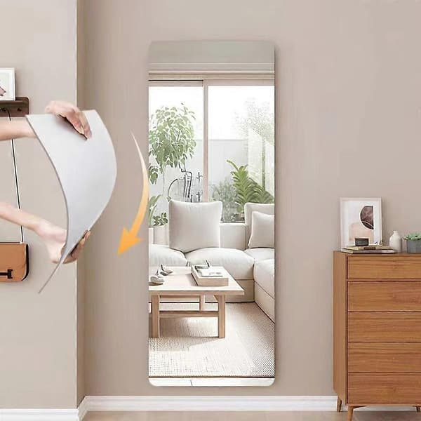 50 x 150cm Rektangulär Akrylspegel Väggmonterad Självhäftande Spegel för Badrum Sovrum-Perfekt