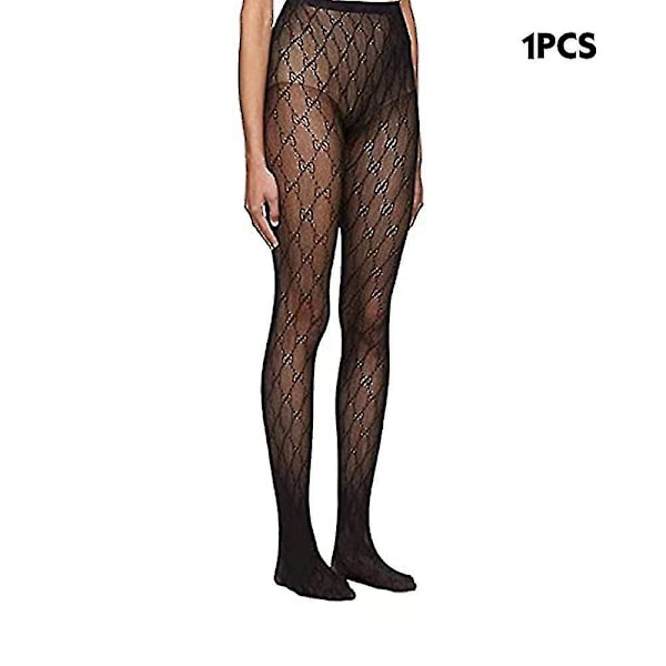 Dobbelt Bogstav CC Transparent Tynde Strømper Fiskenet Strømper Sexy Strømper Strømper Party Club Sorte Strømper Strømpe - Yvan - ya-Perfet H