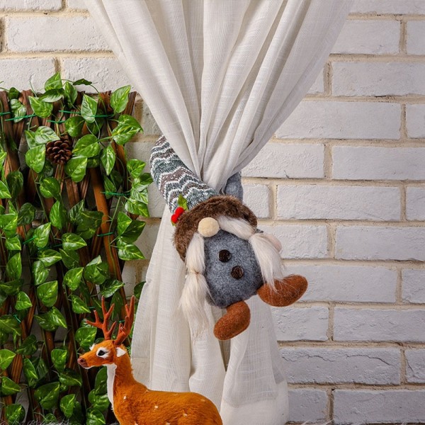 Plysch docka gardin knytband med krok och ögla gnome dvärg plysch Gardin draperi hållback modell docka för barnrum - Perfet Male