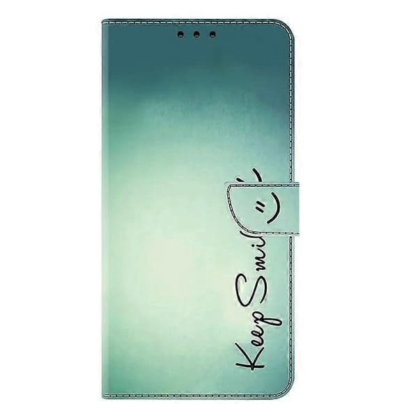 Telefonfodral för Samsung Galaxy S25, PU Läder Plånboksfodral med Ställ-Perfekt Keep Smile