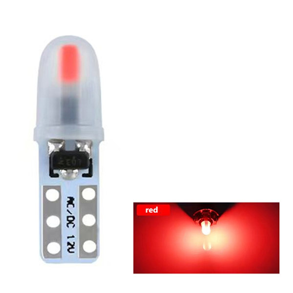 5st T5 Led bil interiörljus indikator instrumentbräda mätare - Perfet Red