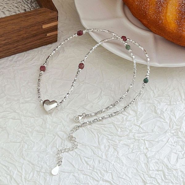 halsband 925 silversmycken hjärta Stud modesmycken Ac8028 - Perfet