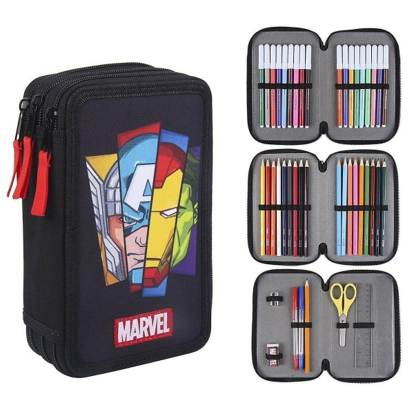 Etui med tilbehør The Avengers 43 dele sort (12,5 x 6,5 x 19,5 cm) - Perfet