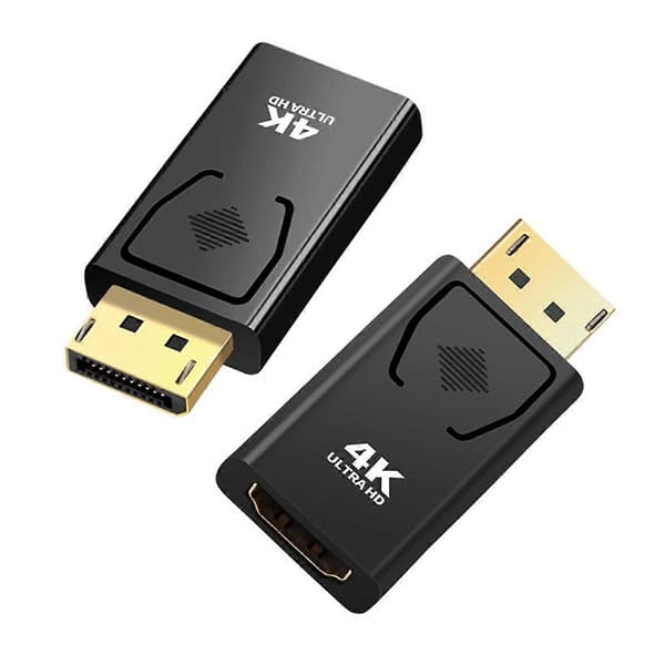 4K Dp til HDMI-kompatibel videoadapter Displayport hann til HDMI-kompatibel datamaskin TV-skjerm Conve-Perfet