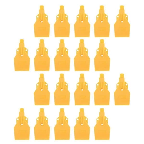 20x Flat Vind Jet Luftblåser Luftdyse Spray 3 Hull 1/4 Bspt Gul-Perfet