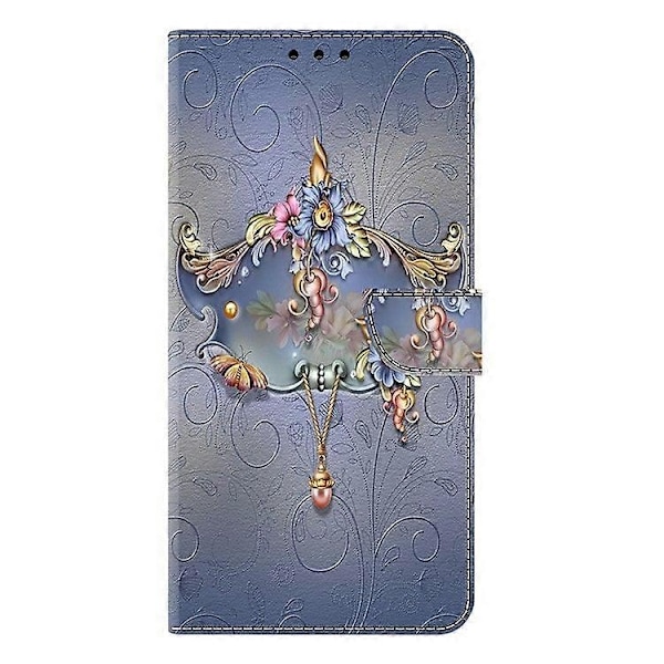 Telefondeksel for Samsung Galaxy S25, PU Lær Lommebok Deksel med Stativ-Perfekt Carving Flower
