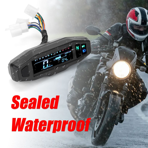 Motorcykel Modificeret Mini High Definition LCD Speedometer - Perfet