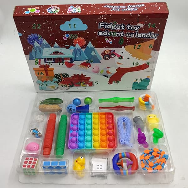 Adventskalender, et sett med fingerleker, sensoriske fingerleker, julekalender