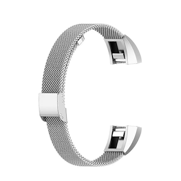 Metallinen ranneke Fitbit Alta / Alta HR / ACE-Perfet -kelloon Silver
