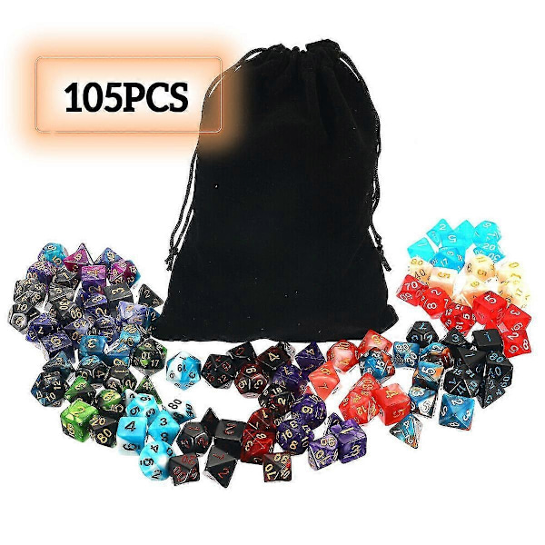 105x Polyhedral Dice Sets Role for Dnd Rpg Mtg Game Dragons D4-d2-Perfet