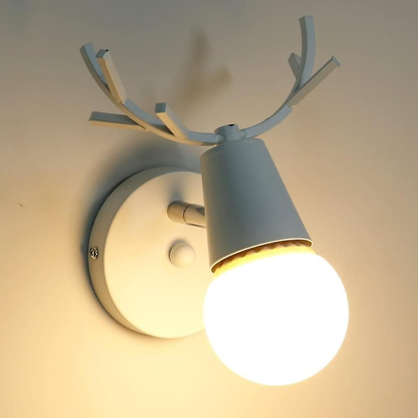 Creative Wall Light Modern Base Deer Head Nordic Style For Soveværelse - Perfet