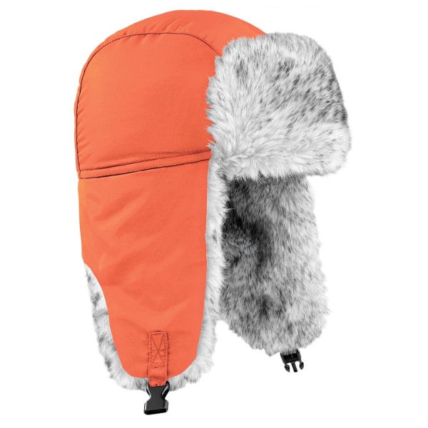 Beechfield Unisex Thermal Winter Sherpa Trapper Hat - Perfet Orange S/M