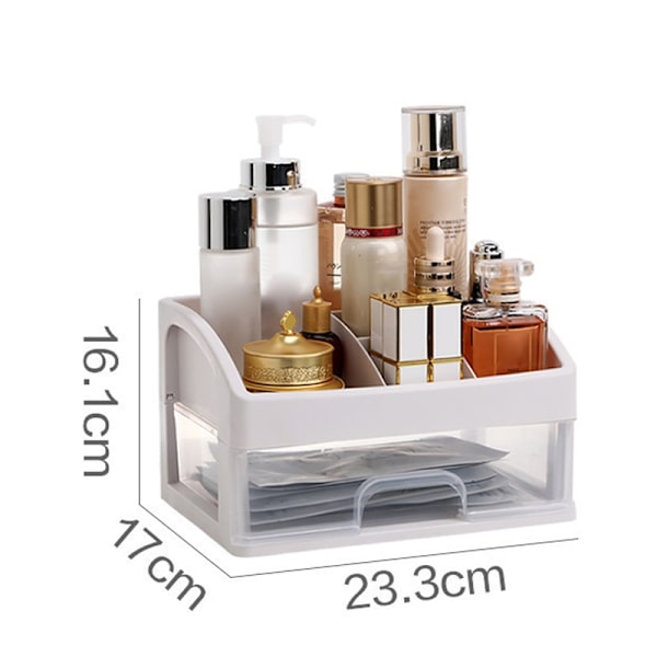 Flerlags opbevaringsboks Støvtæt smykker Makeup Organizer Klar skrivebordsæske til gør-det-selv-værktøj Brevpapir 3