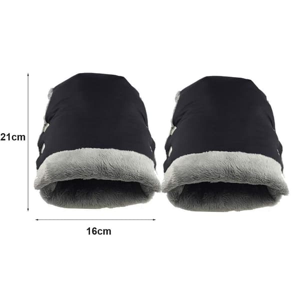 1 par barnevognshandsker, varme handsker, sort black 150