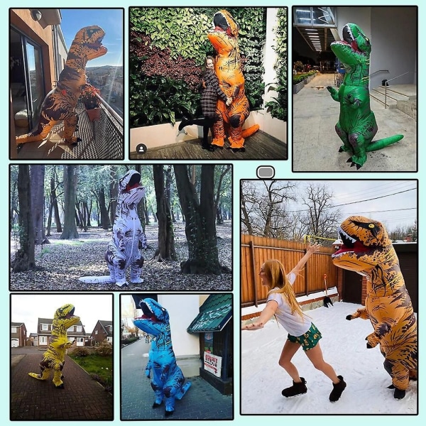 T Rex Uppblåsbar Dräkt Dinosaur Halloween Cosplay Vuxna Män Festklänning - Perfet red Fit Height 150-200cm