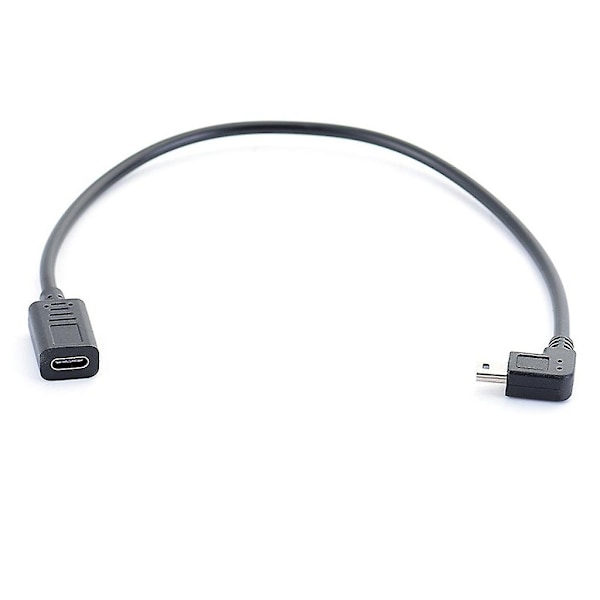 USB-C til Mini USB-kabel Rask Dataoverføring Ladekonverter for Musikkspiller GPS Kamera-Perfekt